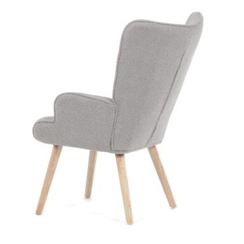 Kreslo s ušami Bouclé GREY2, šedá