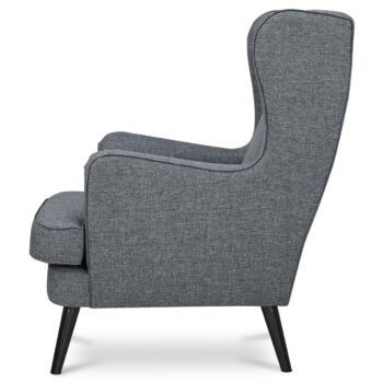 Kreslo ušiak GREY2, sivá