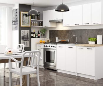 Kuchynská linka COOK240 Ak hľadáte priestrannú a elegantnú kuchynskú linku, ktorá perfektne zapadne do vašej kuchyne, COOK240 je tým pravým riešením pre vás.  Typ: Kuchynská linka Materiál: LTD Rozmery: 203 x 240 x 46 cm Farba: Biela Tvar: Obdĺžnikový, rovný Vybavenie : 1 zásuvka a metalbox Šírka: 240 cm Počet políc: 12 < /ul> COOK240 ponúka skvelú kombináciu dizajnu a funkcionalitu. S dvanástimi policami a praktickou zásuvkou metalbox máte dostatok miesta na uskladnenie všetkých vašich kuchynských náčiní a riadu. Vyrábaná z kvalitného materiálu LTD, táto kuchynská linka vám poslúži dlhé roky. Moderný biely dizajn sa skvele hodí do väčšiny interiérov, čo z nej robí ideálnu voľbu pre tých, ktorí si chcú vytvoriť štýlovú a funkcionalitu kuchyňu.
