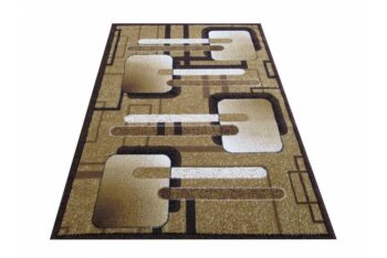 Kusové koberce hnedej farby s geometrickými vzormi Šírka: 80 cm | Dĺžka: 150 cm