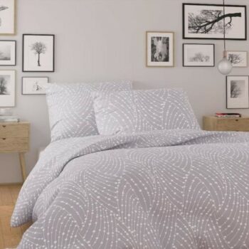 Kvalitex Bavlnené obliečky Nordic Astra sivá, 140x 220 cm, 70 x 90 cm, 140 x 220 cm, 70 x 90 cm