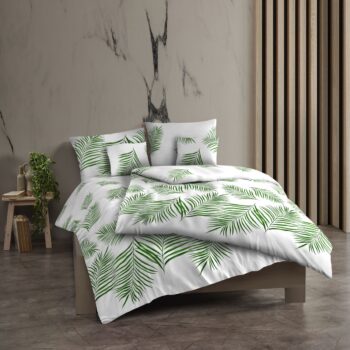 Kvalitex Bavlnené obliečky Tropical biela, 140 x 200 cm, 70 x 90 cm