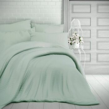 Kvalitex Saténové obliečky Stripe olivová, 240 x 220 cm, 2 ks 70 x 90 cm