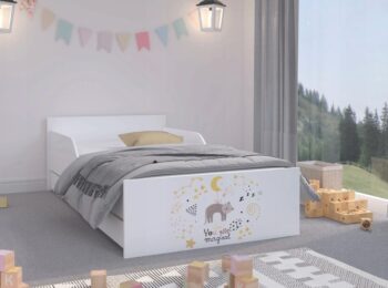 Kvalitná detská posteľ s mačičkou a hviezdami 180 x 90 cm – Obrázok 2
