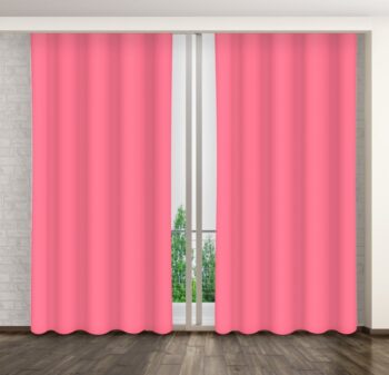 Kvalitný jednofarebý záves na okná v rúžovej farbe 140 x 260 cm Dĺžka: 270 cm