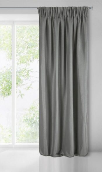 Kvalitný sivý zatemňujúci záves s jemnou štruktúrou látky Dĺžka: 270 cm
