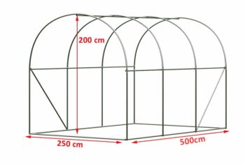 Kvalitný záhradný fóliovník 2,5 x 5 m