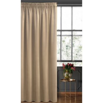Kvalitný zamatový záves na riasiacu pásku v cappucino farbe 140 x 270 cm