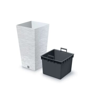 Kvetináč FURU SQUARE 29,5 cm, biela, 29,5 cm