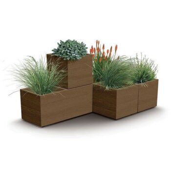 Kvetináč MADERA CASE ECO WOOD 77 cm, hnedá, M