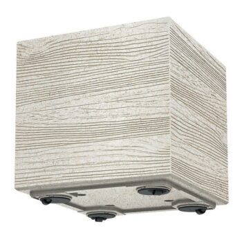 Kvetináč MADERA SQUARE ECO WOOD 28,8 cm, biela, S