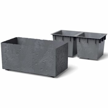 Kvetináč SIERRA CASE BETON EFFECT 57,7 cm, čierna, S