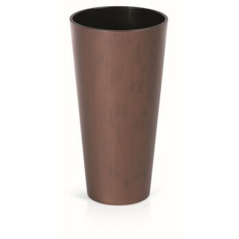 Kvetináč TUBUS SLIM CORTEN s vložkou 25 cm,patinovaná oceľ, 25 cm