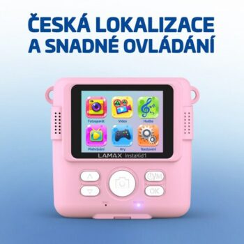LAMAX InstaKid1 detský fotoaparát, ružová