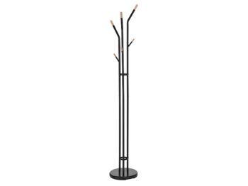 Moderný vešiak LANDER v dizajnovom a štýlovom prevedení.Je vyrobený z kovu s drevenými koncovkami.Výška 179 cm.Priemer podstavy: 30 cm.Dodávame v demontovanom stave.
