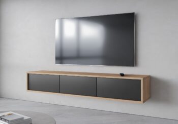 Televízny stolík LANNY vás zaujme svojimi jednoduchými líniami, atraktívnymi a moderným prevedením. Je vhodný do moderných obývacích priestorov.TV stolík je vyrobený z kvalitných LTD dosiek, ktoré sa jednoducho udržiavajú. TV stolík diposnuje tromi výklopnými priehradkami.Farba: dub, antracit.Rozmery:šírka: 180 cmvýška: 32 cmhĺbka: 36 cmDodávame v demontovanom stave. 