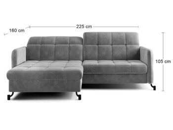 Jednoduchý štýl krásnej rohovej sedačky s rozkladom a úložným priestorom LANTE L dokonale dopĺňa elegantné prešívanie sedacej, opierkovej časti aj opierok rúk. Premeňte srdce Vášho domova na priestor, ktorý v sebe ukrýva nezameniteľný charakter, bude pôsobiť vkusne, symetricky a pokojne. Sedačka…