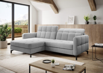 Jednoduchý štýl krásnej rohovej sedačky s rozkladom a úložným priestorom LANTE L dokonale dopĺňa elegantné prešívanie sedacej, opierkovej časti aj opierok rúk. Premeňte srdce Vášho domova na priestor, ktorý v sebe ukrýva nezameniteľný charakter, bude pôsobiť vkusne, symetricky a pokojne. Sedačka…