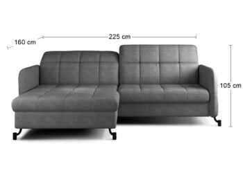 Jednoduchý štýl krásnej rohovej sedačky s rozkladom a úložným priestorom LANTE L dokonale dopĺňa elegantné prešívanie sedacej, opierkovej časti aj opierok rúk. Premeňte srdce Vášho domova na priestor, ktorý v sebe ukrýva nezameniteľný charakter, bude pôsobiť vkusne, symetricky a pokojne. Sedačka…