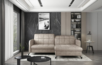 Jednoduchý štýl krásnej rohovej sedačky s rozkladom a úložným priestorom LANTE P dokonale dopĺňa elegantné prešívanie sedacej, opierkovej časti aj opierok rúk. Premeňte srdce Vášho domova na priestor, ktorý v sebe ukrýva nezameniteľný charakter, bude pôsobiť vkusne, symetricky a pokojne. Sedačka…