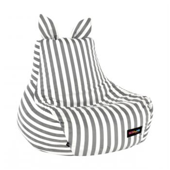 Sedací vak LAPIN so zábavnými uškami v hornej časti Vám ponúka priestor pre úplný relax. Jeho rozmery sú (ŠxHxV): 50x72x75 cm. Vyplnený je EPS (polystyrénové guľôčky) s objemom výplne 150 litrov a možnosťou pridávať a odoberať guľôčky vďaka zipsu, ktorým disponuje. Jeho nosnosť je až do 90 kg. Vak…