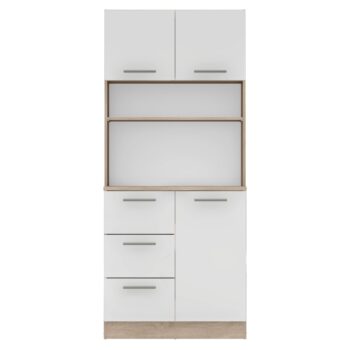 Vneste do svojho domova poriadok a štýl s trojdverovým kredencem LASET NEW! Tento elegantný kus nábytku je vyrobený z laminovanej DTD s hrúbkou 1,6 cm a vyniká modernou kombináciou dub sonoma a bielej farby, ktorá priestoru dodá sviežosť a súčasný…