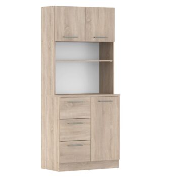 Vneste do svojho domova poriadok a štýl s trojdverovým kredencem LASET NEW! Tento elegantný kus nábytku je vyrobený z laminovanej DTD s hrúbkou 1,6 cm a vyniká modernou farbou dub sonoma, ktorá priestoru dodá sviežosť a súčasný vzhľad. Kredenc je ideálnym…