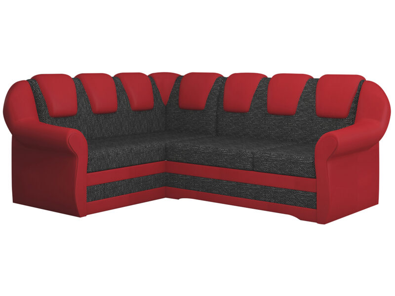 NABBI Latino II L rohová sedačka s rozkladom a úložným priestorom čierna / červená Dokonalý, premyslený dizajn, prepracované prevedenie, ozdobné, štýlové prešívanie a luxusné prevedenie ekokože a látky - jedným slovom LATINO II L. Jej nežné oblé krivky a farebné prevedenie čierna (Berlin 02) / červená (Soft 10) pôsobia neuveriteľne upokojujúco a harmonicky. Táto sedačka bude…