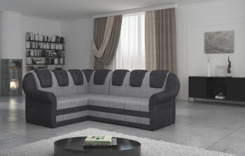 NABBI Latino II L rohová sedačka s rozkladom a úložným priestorom sivá / čierna - Image 2