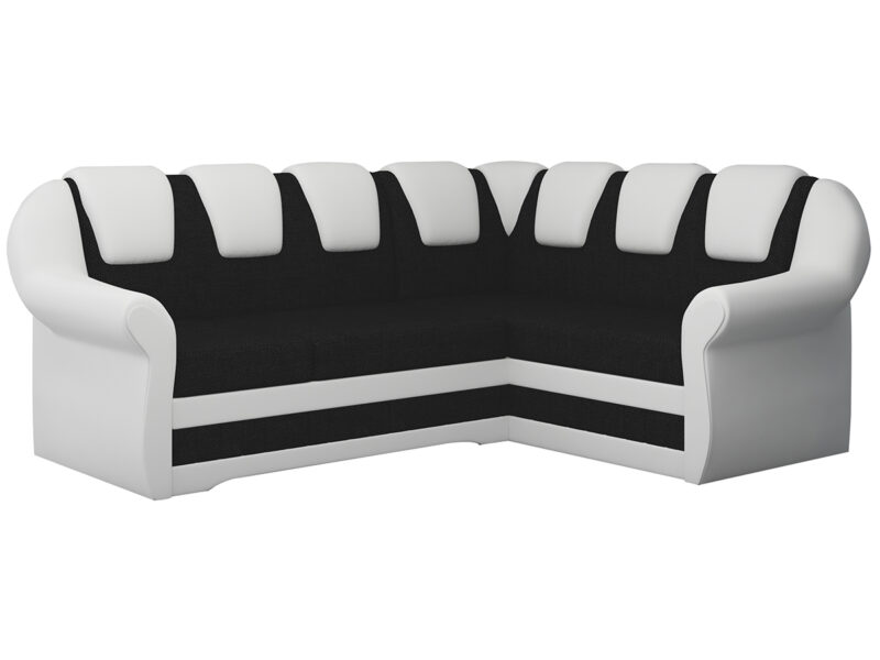 NABBI Latino II P rohová sedačka s rozkladom a úložným priestorom čierna (Sawana 14) / biela (Soft 17) Dokonalý, premyslený dizajn, prepracované prevedenie, ozdobné, štýlové prešívanie a luxusné prevedenie ekokože a látky - jedným slovom LATINO II P. Jej nežné oblé krivky a farebné prevedenie čierna (Sawana 14) / biela (Soft 17) pôsobia neuveriteľne upokojujúco a harmonicky. Táto sedačka bude…