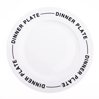 KONDELA Laurel porcelánová jedálenská súprava (12 ks) biela / čierna – Obrázok 8