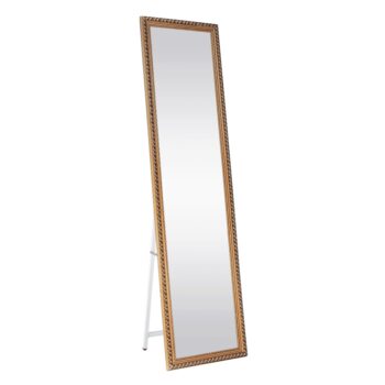 Stojace zrkadlo LAVAL si obľúbite hneď, keď ho uvidíte. Rozmery zrkadla sú (ŠxV): 40x150 cm. Zrkadlo je tvorené z kovového stojanu, ktorý mu dodáva stabilitu. Vďaka drevenému rámu s ornamentom má veľmi elegantný a dizajnový vzhľad. Farebné prevedenie je v jednoduchej hnedej, ktorá dodáva zrkadlu…