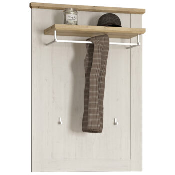 Elegantnú predsieň LAVRION si môžete zakúpiť ako zostavu, ktorú tvorí (ŠxHxV): dvojdverová komoda so zásuvkou (93,2x39,2x90,9 cm), predsieňová skriňa (78,4x39,2x199,7 cm), vešiakový panel (78,4x29x108,8 cm), botník (skrinka na topánky) (93,2x39,2x90,9 cm) a zrkadlo (93,2x4,8x83,2 cm). Farebné…