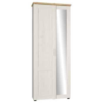 Elegantnú predsieň LAVRION si môžete zakúpiť ako zostavu, ktorú tvorí (ŠxHxV): dvojdverová komoda so zásuvkou (93,2x39,2x90,9 cm), predsieňová skriňa (78,4x39,2x199,7 cm), vešiakový panel (78,4x29x108,8 cm), botník (skrinka na topánky) (93,2x39,2x90,9 cm) a zrkadlo (93,2x4,8x83,2 cm). Farebné…