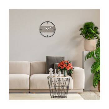 LAVVU Štýlové drevené hodiny LOFT u , pr. 35 cm