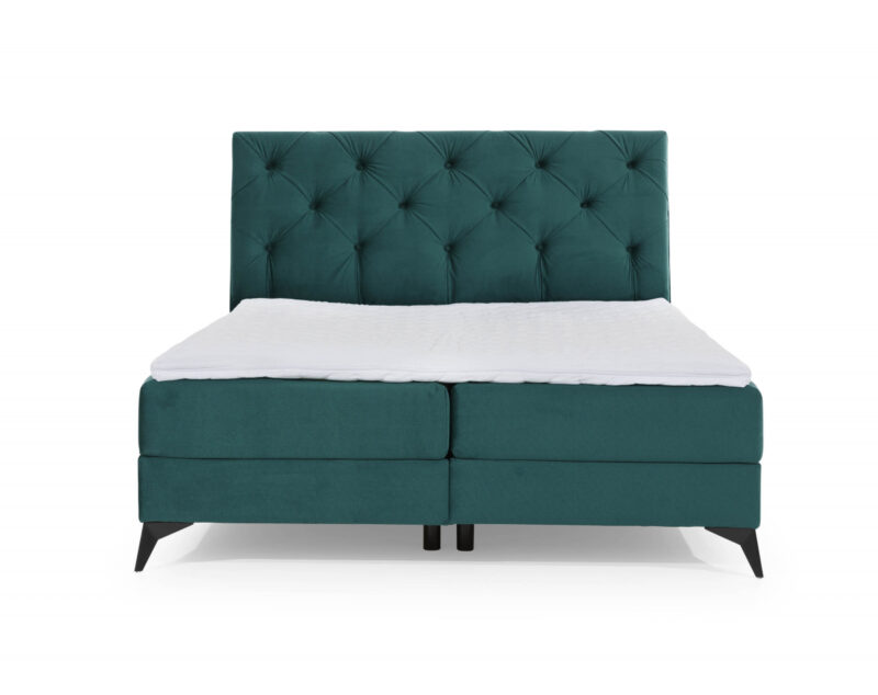 NABBI Lazio 140 čalúnená manželská posteľ s úložným priestorom tmavozelená Užívajte si sladké sny a nechajte sa hýčkať mäkkou a pohodlnou manželskou posteľou LAZIO 140. Pevná stabilná konštrukcia postele je doplnená matracmi, pričom spodný, pružinový matrac má výšku 20 cm a vrchnú vrstvu tvorí kvalitný penový matrac, ktorý sa prispôsobí Vášmu tvaru tela a tak poskytne…