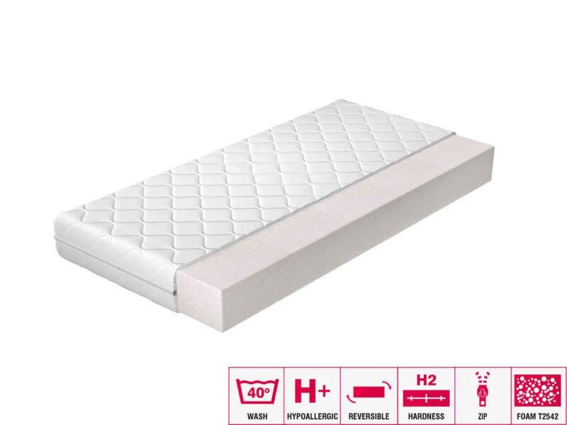 LECCO-140-PENOVY-MATRAC-NABBI-1 NABBI Lecco 140 obojstranný penový matrac PUR pena / látka – Obrázok 1