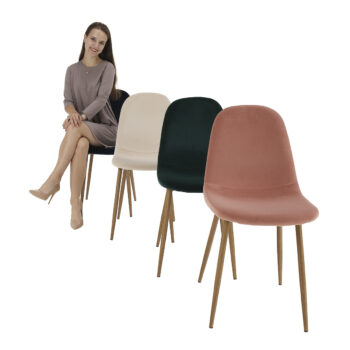 KONDELA Lega jedálenská stolička béžová (Velvet) / buk - Image 8