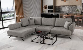 Snívate o sedačke, ktorá splní všetky Vaše požiadavky na pohodlné a príjemné sedenie a relax? Rohová sedačka s rozkladom a úložným priestorom LEONA L bude pre Vás tou správnou voľbou. Je to krásny kus nábytku, ktorý vyniká eleganciou, detailnosťou a funkčnosťou. Dokonalé pohodlie je zabezpečené…
