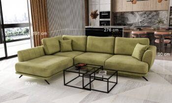 Snívate o sedačke, ktorá splní všetky Vaše požiadavky na pohodlné a príjemné sedenie a relax? Rohová sedačka s rozkladom a úložným priestorom LEONA L bude pre Vás tou správnou voľbou. Je to krásny kus nábytku, ktorý vyniká eleganciou, detailnosťou a funkčnosťou. Dokonalé pohodlie je zabezpečené…
