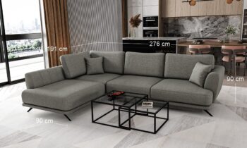 Snívate o sedačke, ktorá splní všetky Vaše požiadavky na pohodlné a príjemné sedenie a relax? Rohová sedačka s rozkladom a úložným priestorom LEONA L bude pre Vás tou správnou voľbou. Je to krásny kus nábytku, ktorý vyniká eleganciou, detailnosťou a funkčnosťou. Dokonalé pohodlie je zabezpečené…