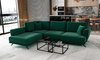 Snívate o sedačke, ktorá splní všetky Vaše požiadavky na pohodlné a príjemné sedenie a relax? Rohová sedačka s rozkladom a úložným priestorom LEONA L bude pre Vás tou správnou voľbou. Je to krásny kus nábytku, ktorý vyniká eleganciou, detailnosťou a funkčnosťou. Dokonalé pohodlie je zabezpečené…
