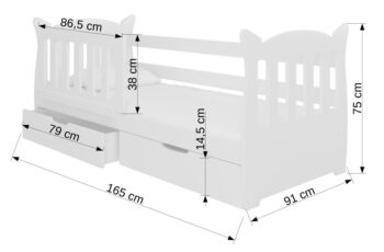 O pokojný spánok Vášho dieťatka sa postará detská posteľ s matracom a úložným priestorom LEYA 80x160 cm, ktorá bude nie len maximálne funkčná, ale bude vďaka jej krásnemu dizajnu a čistému bielemu prevedeniu aj krásnym dizajnovým doplnkom. Materiál použitý na jej výrobu je kvalitná a odolná…