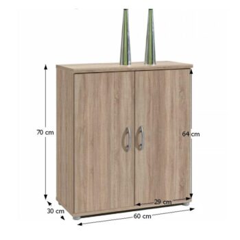 Dvojdverová komoda Lilly 10 v elegantnom prevedení dub sonoma je ideálnym riešením pre tých, ktorí hľadajú praktický a moderný nábytok do svojho interiéru. Táto komoda od značky KONDELA ponúka jednoduchý, no zároveň štýlový dizajn, ktorý sa hodí do rôznych typov miestností.