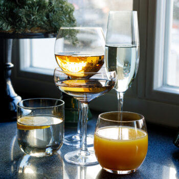 KONDELA Lilo Typ 4 pohár na vodu (6 ks) 450 ml tmavohnedá dymová – Obrázok 8