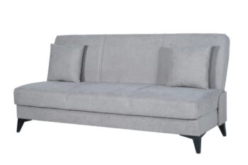 Model LIMAN predstavuje veľmi elegantnú pohovku, ktorú v prípade potreby môžete rozložiť a využiť na príležitostné spanie nielen pre vás, ale aj vašich hostí. Dokonale sa hodí do malých bytov a kancelárií. Vďaka jej menším rozmerom a vysokým nožičkám bude interiér vyzerať priestrannejší a vzdušnejší. Pohodlná moderná pohovka LIMAN s funkciou spania bude praktickým kúskom do každého interiéru pre každodenný odpočinok. Za komfort sedenia a spania sú zodpovedné pružiny Bonnell a vysoko kvalitná PUR pena. Úložný priestor pod sedákom ocení každý majiteľ. Sedačka je čalúnená kvalitnou sivou poťahovou látkou a stojí na čiernych plastových nožičkách.Špecifikácia:spacia plocha po rozložení: 182x108 cmcelkové rozmery: H:78 / Š:185 / V:90 cmDodávame v demonte. 