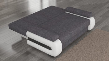 NABBI Limia rozkladacia pohovka sivá (Sawana 05) / čierna (Soft 11) – Obrázok 6