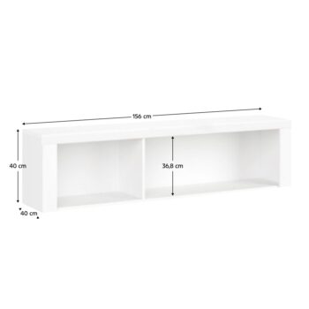 Polica Lindy 160 v bielom lesku je moderný a elegantný doplnok do vášho interiéru, ktorý zaujme svojím jednoduchým, no štýlovým dizajnom. Táto polica je vyrobená z kvalitného aglomerovaného materiálu, konkrétne laminovanej DTD, čo zaručuje jej dlhú životnosť a odolnosť voči bežnému opotrebeniu.