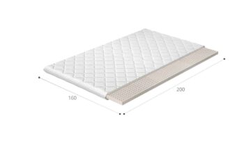 NABBI Linez 160 obojstranný penový matrac (topper) latex / látka – Obrázok 3