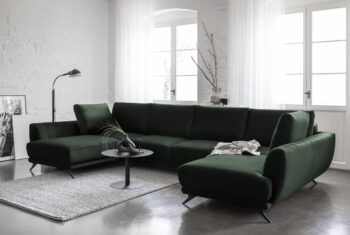 Krásu, eleganciu a množstvo priestoru so sebou prináša rohová sedačka U s rozkladom a úložným priestorom LIVA U L/P. Čistá línia a elegantný dizajn v prevedení tmavozelená sa bude vynímať v otvorenom priestore v srdci Vášho domova. Liva sa ľahko rozkladá pomocou automatickému mechanizmu, vďaka…